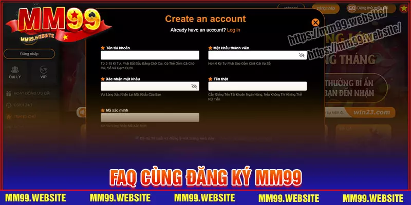 Những thắc mắc về quá trình đăng ký MM99